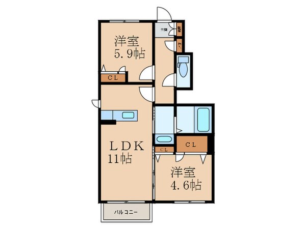 シャーメゾン樹の物件間取画像